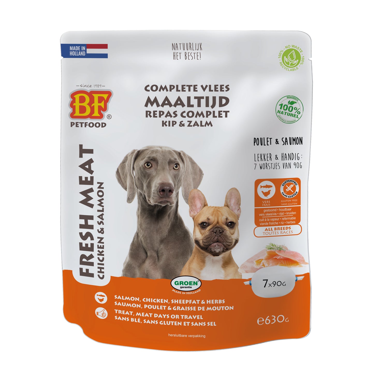 Bf Petfood Vleesvoeding Zalm Worst