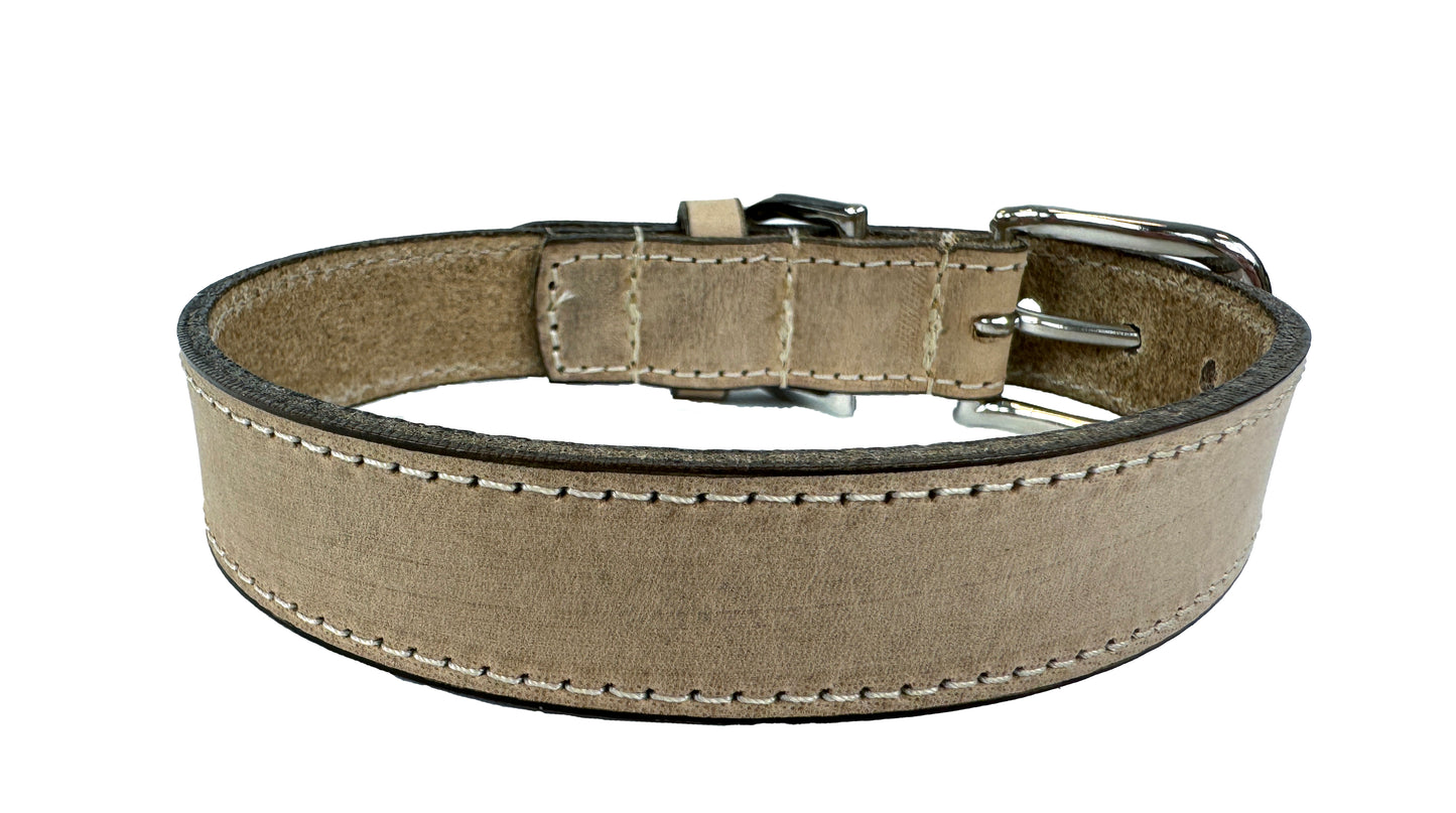 Sazzz Halsband Hond Nomad Vintage Leer Beige
