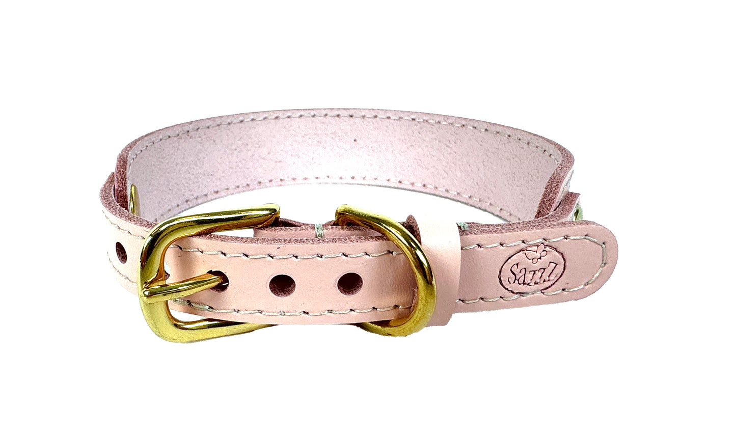 Sazzz Halsband Hond Sweetie Classic Leer Roze