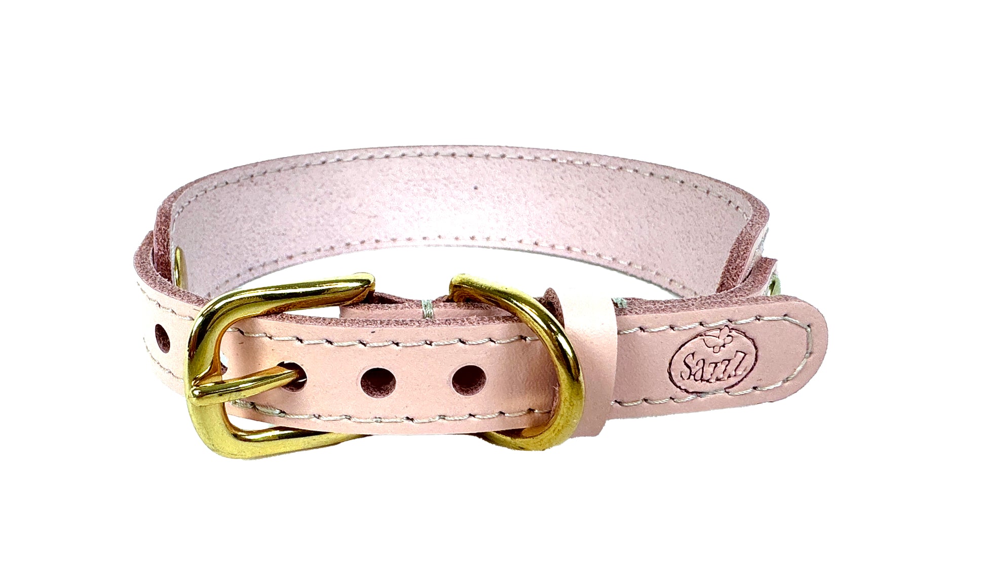Sazzz Halsband Hond Sweetie Classic Leer Roze