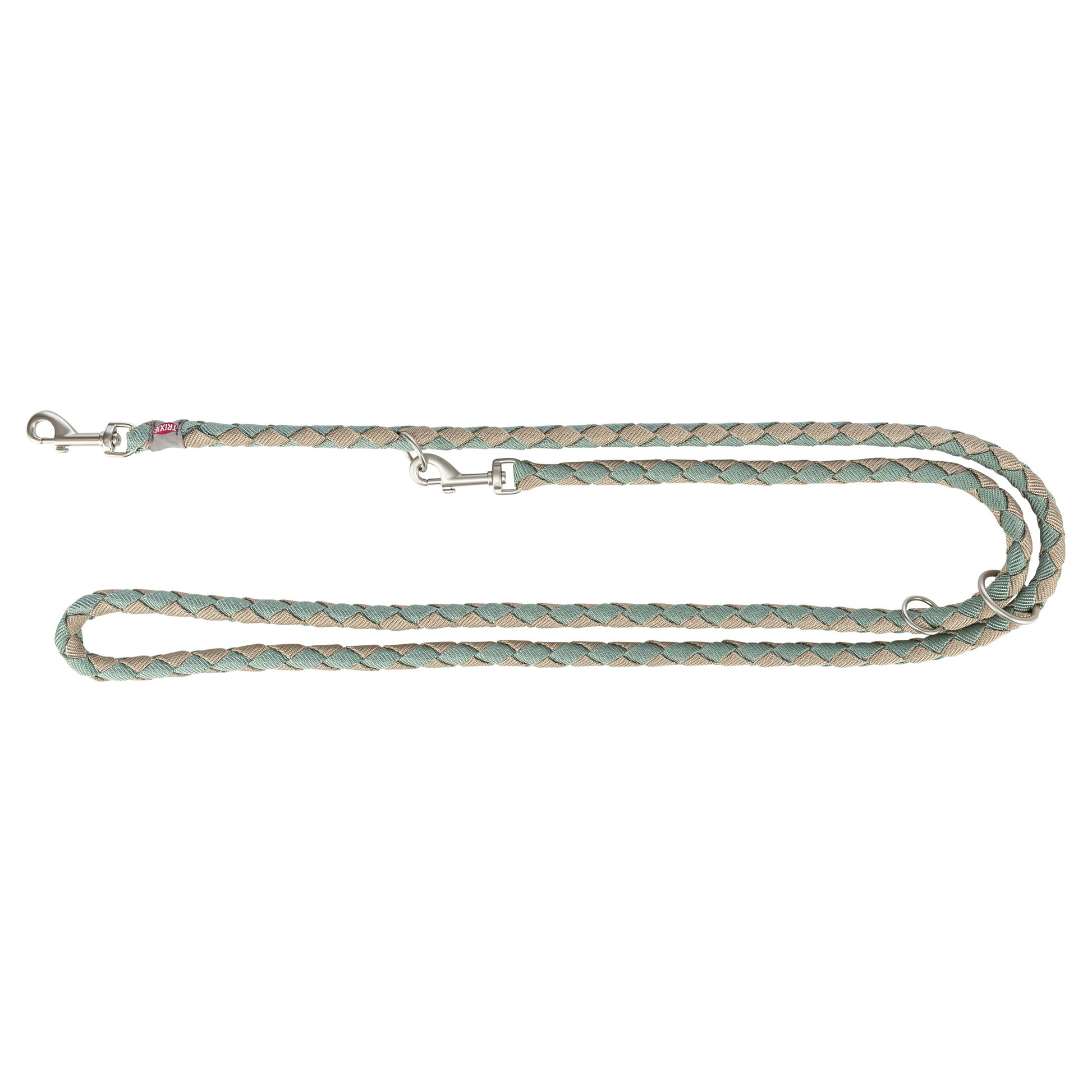 Trixie Hondenriem Cavo Verstelbaar Salie Groen / Zand