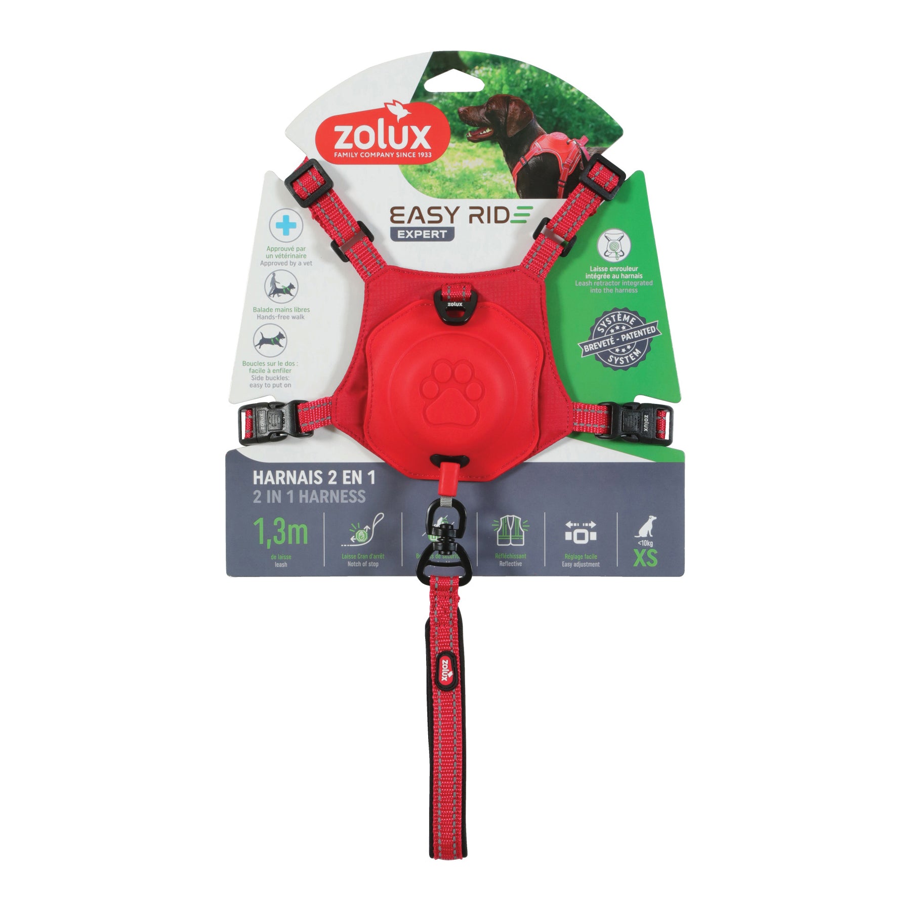 Zolux Easyride Hondentuig Rood