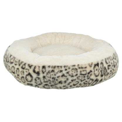 Trixie Hondenmand Leo Soft Rond Pluche Creme / Panterprint
